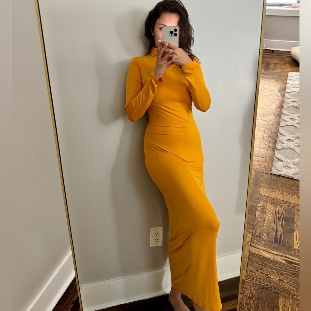 Yellow maxi dress